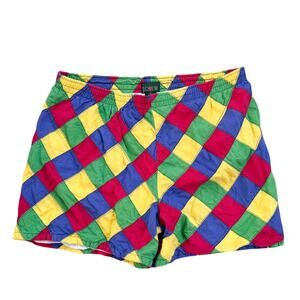 Vtg 1990s JCrew Vibrant Lined Swim Trunks XL